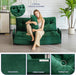 Green Adjustable Floor Sofa Bed Multifunctional Lounge