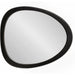 Mckinder Mid-Century Asymmetrical Wood Wall Mirror, 24 X 28, Black, Geometric Decorative Mirror with Sturdy Wooden Frame and Vintage Mirror Aesthetic