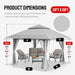 13X13 Pop up Gazebo, Canopy Tent, Gazebos on Clearance - Outdoor Gazebo for Backyard & Patio Furniture - Carpa Pop up Tent with Wheeled Sto-N-Go Cover Bag (Grey)