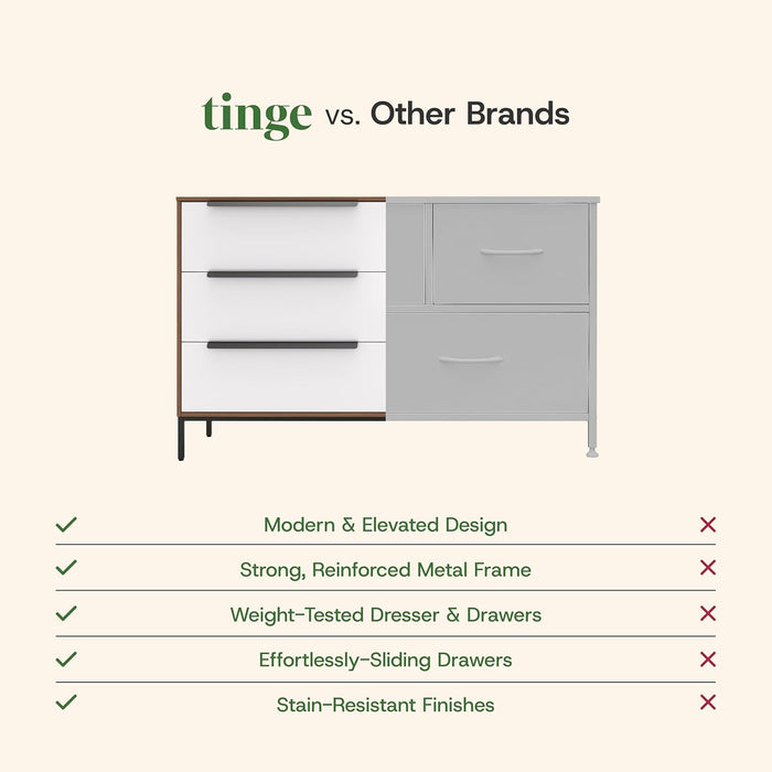 Lira Premium Dark Brown SolidWood Dresser SixDrawers