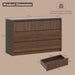 Fluted 6 Drawer Dresser for Bedroom, 50” Wide Dresser & Chest of Drawers with Curved Profile Design, Wood Mid Century Dressers for Bedroom, Living Room, Walnut