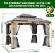 10x12 Ft Cedarwood Gazebo AllWeather Curtains Netting