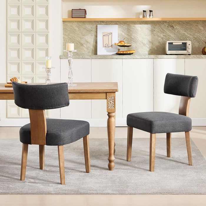 Mid Century Dining Chairs Set of 4, Upholstered Kitchen Chairs
