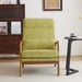Green Corduroy Mid Century Accent Armchair Cushion