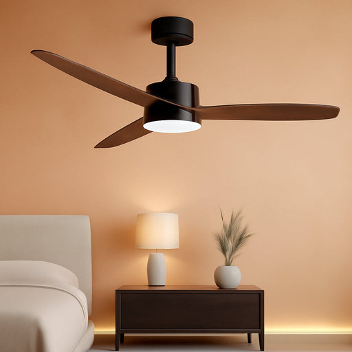 Modern Reversible Wooden Ceiling Fan Dimmable LED
