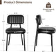 Dining Chairs Set of 4, Modern Faux Leather Dining Chairs with Thick Cushions Seat Back and Metal Legs, Comfy Upholstered Kitchen Chairs for Dining Living Room (Black)