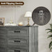 47" Farmhouse 6-Drawer Dresser for Bedroom, Grey