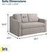 Full Size Slipcovered Convertible Sleeper Sofa Comfortably