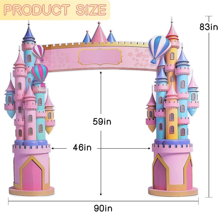 7 Ft X 7.5 Ft Extra Large Cardboard Castle Playhouse| Pink Girl Birthday Cardboard Fort| Castle Royal Cutout| Princess Party Decorations Perfect for School Parties and Celebrations