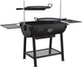 Firecraft Series Modular Open Fire Barrel Charcoal Grill with 480 Sq. In. Cooking Area in Black