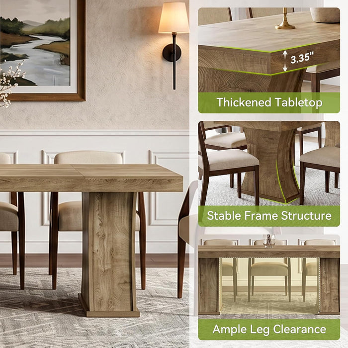 78" Dining Table, Kitchen Table for 6-8,Large Dining Room Table