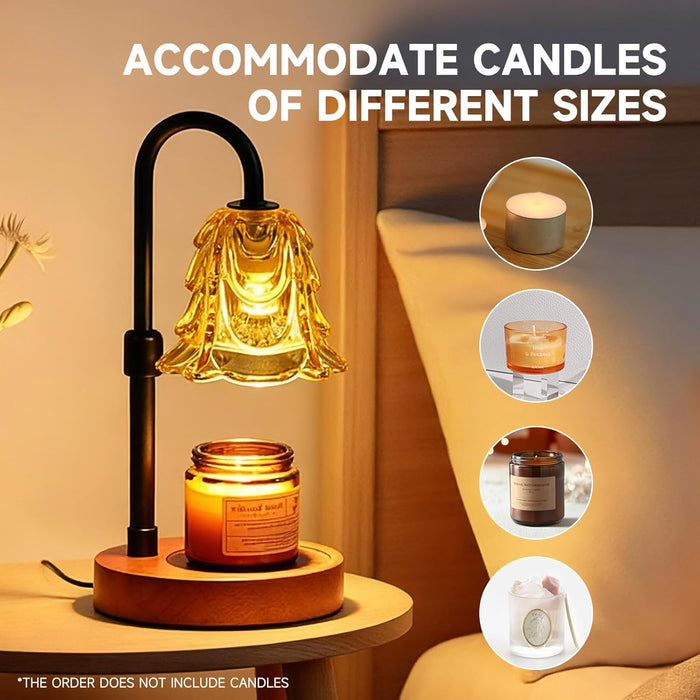 Candle Warmer Lamp Timer Dimmable, Adjustable Brightness&Timer,Smart Candle Melter,Safe&Fast Wax Warmer for Bedroom,Gifts