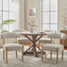 Wooden Dining Chairs Set of 4 with Rubberwood Legs, Curved Backrest