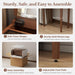 Small Vanity Desk and Vanity Stool Bundle, Vanity Set with Mirror and Stool and Lights, Solid Wood Vanity Desk and Chair Set, Makeup Vanities & Vanity Benches (Vanity 19.6 Inch Wide, Walnut)
