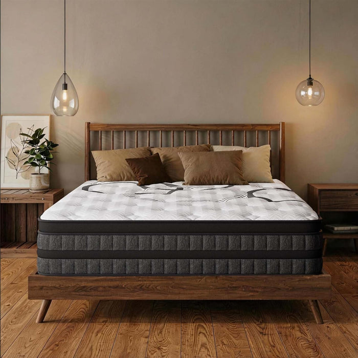 Extra Firm King Size Mattress 10 Inch-Firm Hybrid King Mattress for Supportive Pressure Relief Cooling Gel Memory Foam & Pocketed Coils Fiberglass-Free Certipur-Us Certified