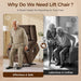 Power Lift Recliner Chair for Elderly, Electric Reclining Lift Chair with Massage and Heating, Comfy Overstuffed Recliner Single Sofa with Cup Holders, Pockets, USB Charge Port for Living Room, Brown