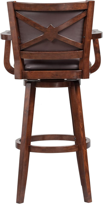 Broadmoor Swivel Extra Tall Barstool, 50-Inch, Cappuccino