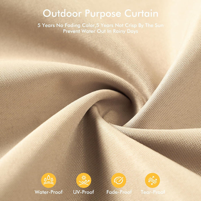 10X12Ft Hardtop Outdoor Gazebo Curtain Netting SandBeige