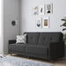 Contemporary Upholstered 76 Inch Grey Sleeper Sofa