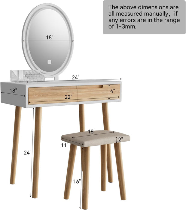 Makeup Vanity Desk With Illuminated Lights 31.5Inches