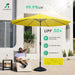 10 Ft Outdoor Patio Umbrella W/Tilt and Crank, Yellow