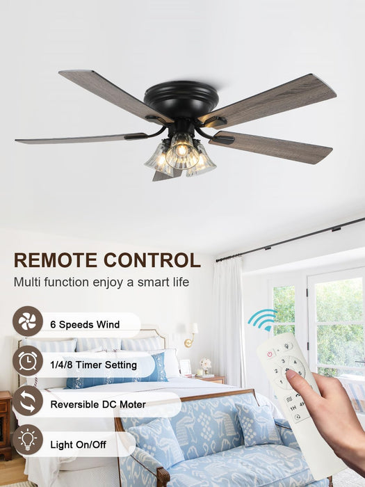 52 Inch Vintage Farmhouse Reversible Ceiling Fan