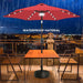 Solar Patio Umbrella with Centre Light, 7.5 Ft Red