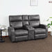 65.7" Zero Wall Recliner Loveseat with Console, 2-Seat Power Wall Hugger Sofa with Cup Holders, USB & Type-C Dual Charge Ports, for Living Room, RV PR646M2 (Dark Grey, Loveseat with Console)