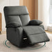 Swivel Rocker Recliner for Adults, Rocking Small Recliner Chair for Small Spaces, Small Rocker Recliner Chair for Living Room, RV, Nursery, Bedroom, Grey