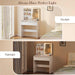 White Vanity Desk Mirror Featuring Integrated Lighting