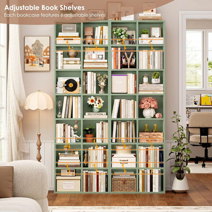 71 Inches Tall EmeraldGreen Adjustable Sturdy Bookshelf