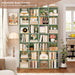71 Inches Tall EmeraldGreen Adjustable Sturdy Bookshelf