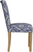 Classic Parsons Upholstered Dining Chairs, Pack of 2, Blue Floral Print