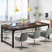 Modern Computer Desk, 78.7 X 39.4 Inch X Large Executive Office Desk Computer Table Study Writing Desk Workstation for Home Office,Rustic/Black