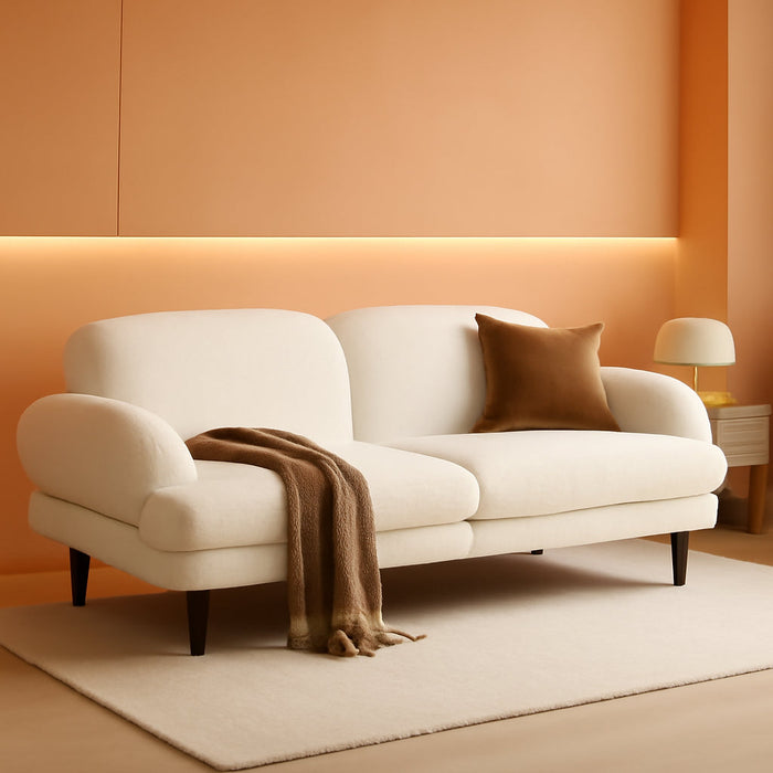 Beige SeventyNineInches Futon Sofa Bed Convertible