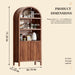 SeventyOneInch Walnut Arched Pantry Cabinet Shelves
