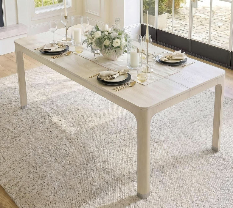 Modern Wood 66-Inch Rectangular Dining Table, Seats 4-6, Light Oak