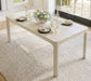 Modern Wood 66-Inch Rectangular Dining Table, Seats 4-6, Light Oak