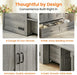 Queen Murphy Bed Grey SpaceSavingDrawer Compact Unit