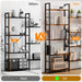 Industrial 14 Shelving Brown Bookcase Display Unit
