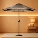 12-Year Protection 9-Ft Outdoor Patio Umbrella, Sunbrella Fade-Resistant Acrylic Fabric, Auto Tilt and Crank, Heavy-Duty Aluminum Frame/ Reinforced Ribs, Bronze Pole, Cabana Classic