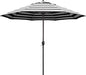 12-Year Protection 9-Ft Outdoor Patio Umbrella, Sunbrella Fade-Resistant Acrylic Fabric, Auto Tilt and Crank, Heavy-Duty Aluminum Frame/ Reinforced Ribs, Bronze Pole, Cabana Classic