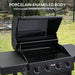 4-Burner Gas Grill with Side Tables, 36,000 BTU, 559 Sq. In., Black | Outdoor Propane BBQ Grill with Premium Enameled Coated Chamber Body & Porcelain-Enameled Grates for Deck Party & Patio BBQ