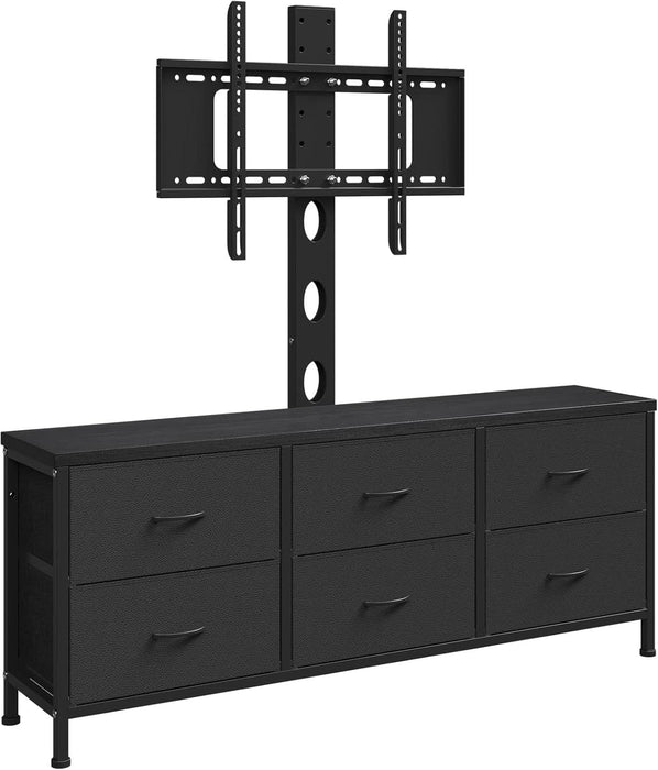 Black TV Entertainment Stand With Adjustable Mount Black TV Entertainment Stand With Adjustable Mount