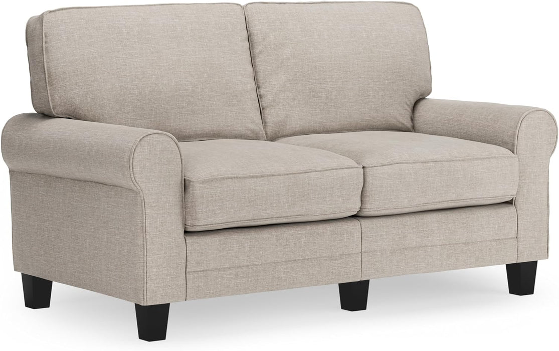 61" Linen Loveseat - Charcoal