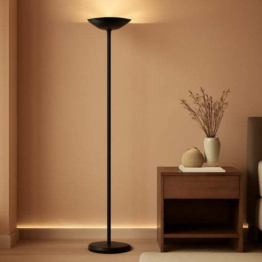 Torchiere Led Floor Lamp 70InchTall Dimmable Black