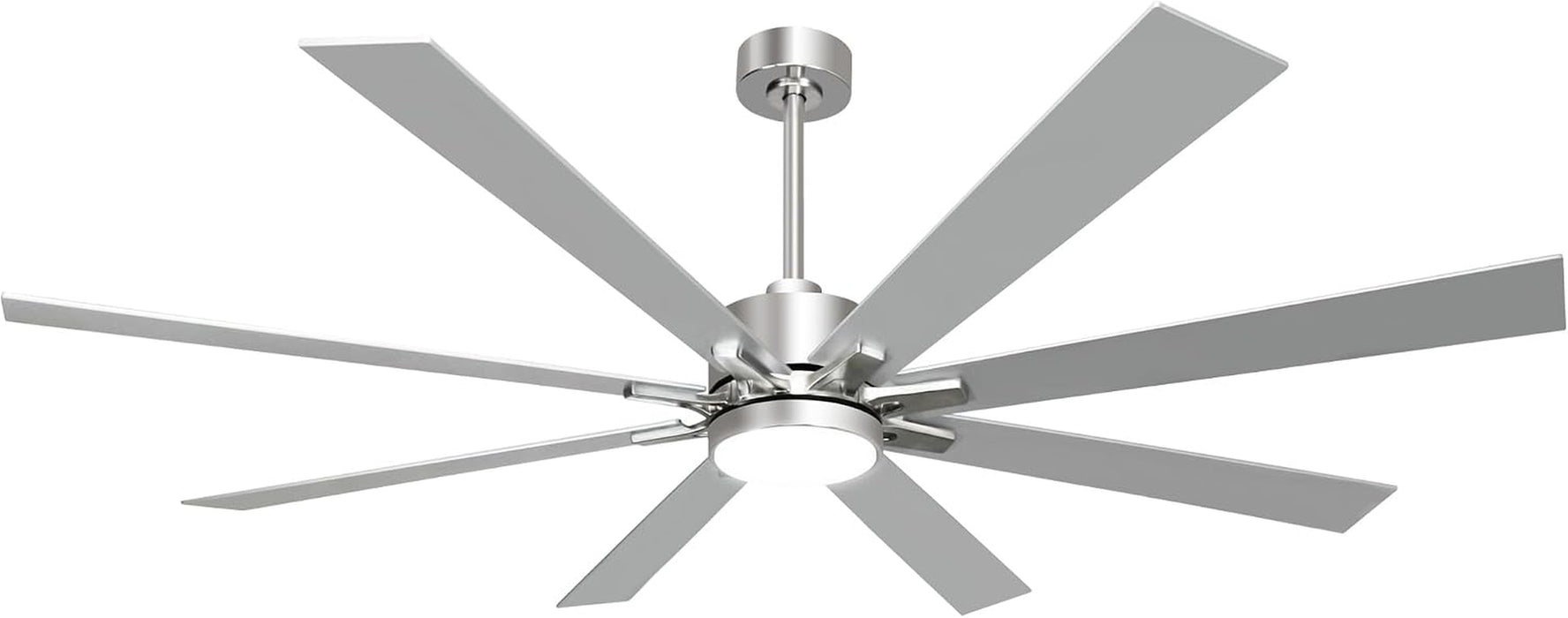 Premium Ergonomic 72inch Brushed Nickel Ceiling Fan