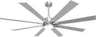 Premium Ergonomic 72inch Brushed Nickel Ceiling Fan