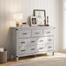 Farmhouse Dresser Featuring Seven Deep Drawers Grey