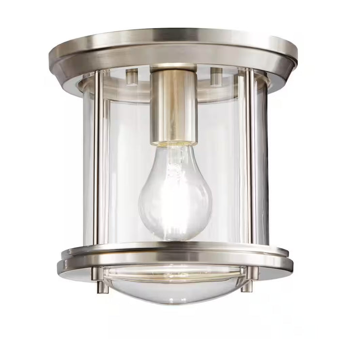 Melrose Park 8 In. 1-Light Brushed Nickel Flush Mount